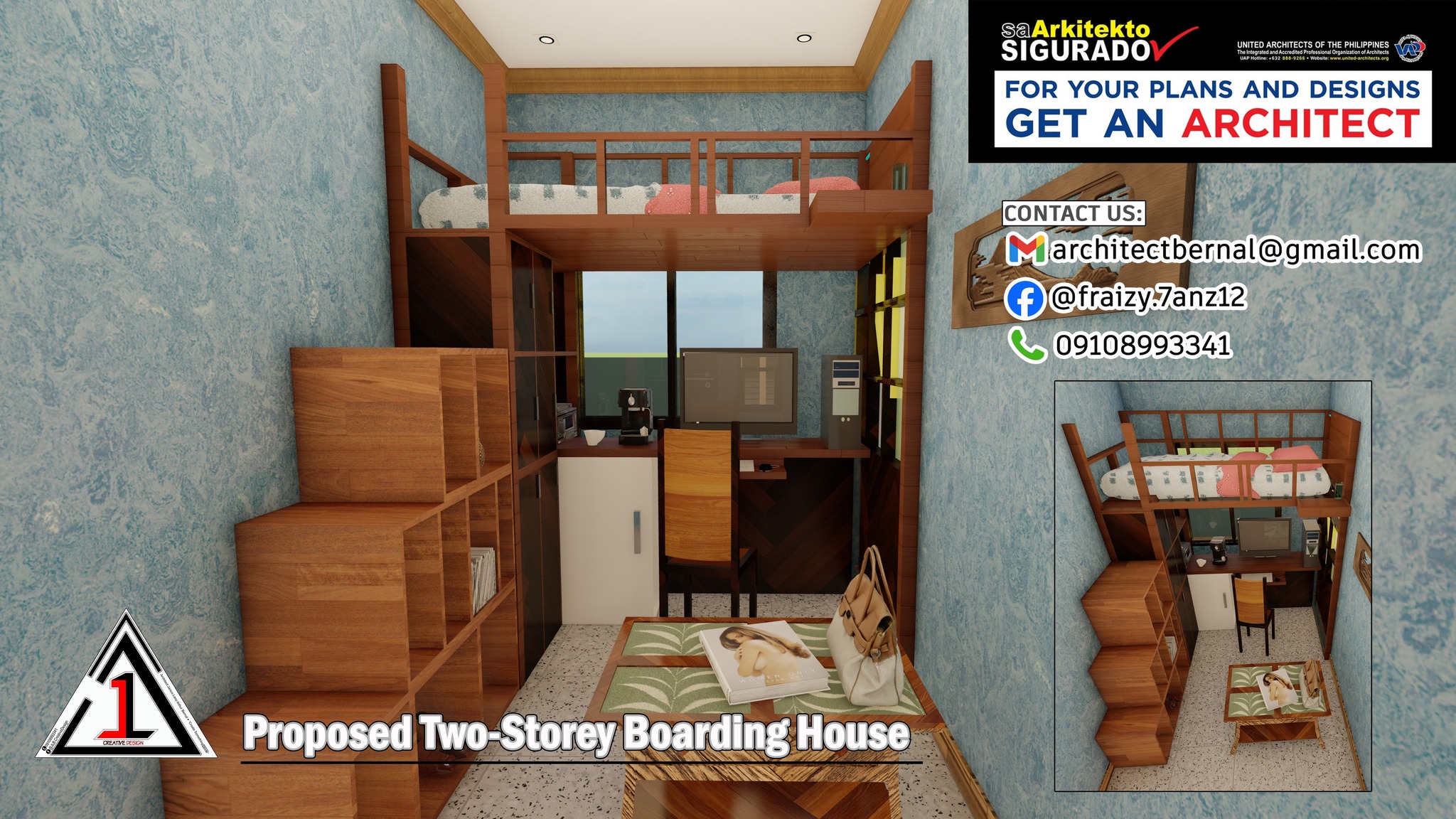 Apartment bedroom view 1