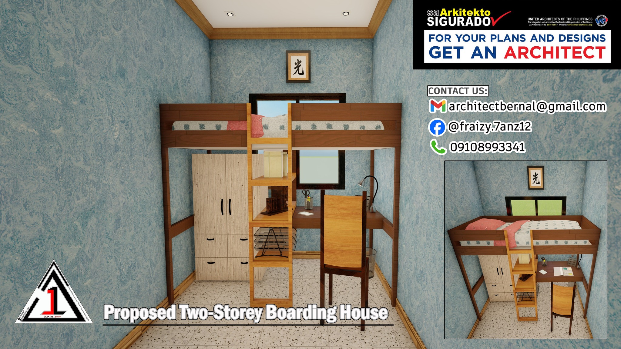 Apartment bedroom view 3